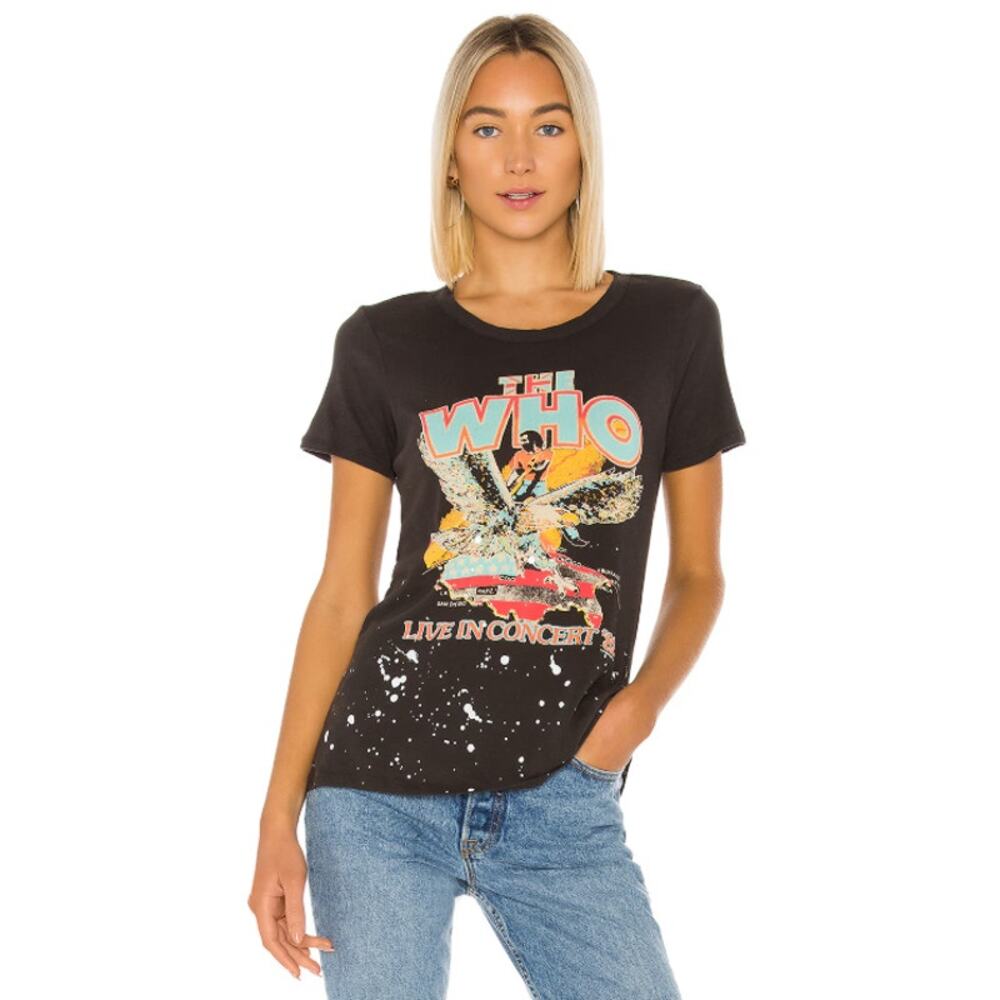 CHASER The Who Live in Concert T-Shirt Crewneck Graphic Print Short Sleeve Top - Picture 2 of 16